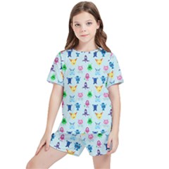 Funny Monsters Kids  Tee And Sports Shorts Set by SychEva