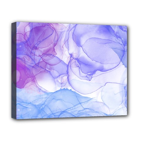 Purple And Blue Alcohol Ink  Deluxe Canvas 20  X 16  (stretched) by Dazzleway