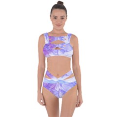 Purple And Blue Alcohol Ink  Bandaged Up Bikini Set  by Dazzleway