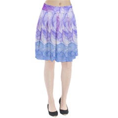 Purple And Blue Alcohol Ink  Pleated Skirt by Dazzleway