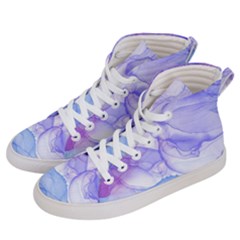 Purple And Blue Alcohol Ink  Men s Hi-top Skate Sneakers by Dazzleway