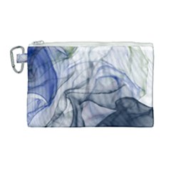 Blue Alcohol Ink Canvas Cosmetic Bag (large) by Dazzleway