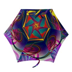 Colorful Rainbow Modern Paint Pattern 13 Mini Folding Umbrellas