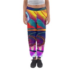 Colorful Rainbow Modern Paint Pattern 13 Women s Jogger Sweatpants