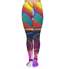 Colorful Rainbow Modern Paint Pattern 13 Tights