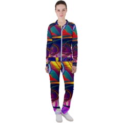 Colorful Rainbow Modern Paint Pattern 13 Casual Jacket and Pants Set