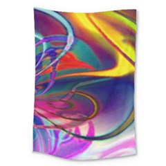 Colorful Rainbow Modern Paint Pattern 13 Large Tapestry