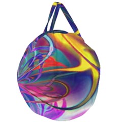 Colorful Rainbow Modern Paint Pattern 13 Giant Round Zipper Tote