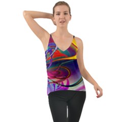 Colorful Rainbow Modern Paint Pattern 13 Chiffon Cami