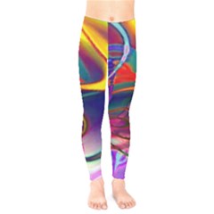 Colorful Rainbow Modern Paint Pattern 13 Kids  Leggings