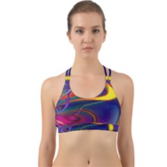 Colorful Rainbow Modern Paint Pattern 13 Back Web Sports Bra