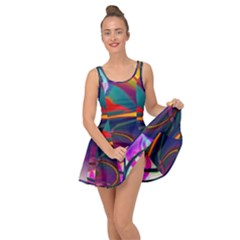 Colorful Rainbow Modern Paint Pattern 13 Inside Out Casual Dress