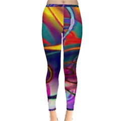 Colorful Rainbow Modern Paint Pattern 13 Inside Out Leggings