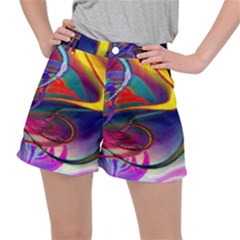 Colorful Rainbow Modern Paint Pattern 13 Ripstop Shorts