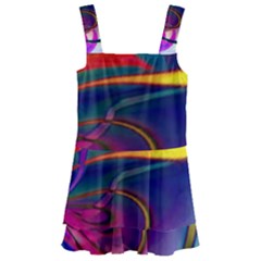 Colorful Rainbow Modern Paint Pattern 13 Kids  Layered Skirt Swimsuit