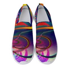 Colorful Rainbow Modern Paint Pattern 13 Women s Slip On Sneakers