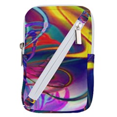 Colorful Rainbow Modern Paint Pattern 13 Belt Pouch Bag (Small)