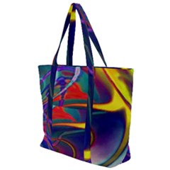 Colorful Rainbow Modern Paint Pattern 13 Zip Up Canvas Bag
