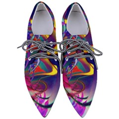 Colorful Rainbow Modern Paint Pattern 13 Pointed Oxford Shoes
