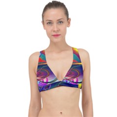 Colorful Rainbow Modern Paint Pattern 13 Classic Banded Bikini Top