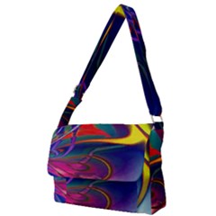 Colorful Rainbow Modern Paint Pattern 13 Full Print Messenger Bag (L)