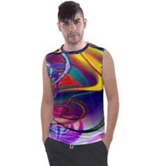 Colorful Rainbow Modern Paint Pattern 13 Men s Regular Tank Top