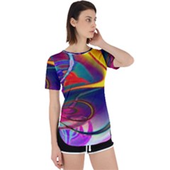 Colorful Rainbow Modern Paint Pattern 13 Perpetual Short Sleeve T-Shirt