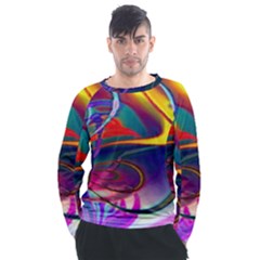 Colorful Rainbow Modern Paint Pattern 13 Men s Long Sleeve Raglan Tee