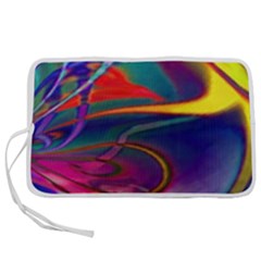 Colorful Rainbow Modern Paint Pattern 13 Pen Storage Case (M)