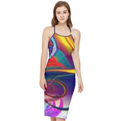 Colorful Rainbow Modern Paint Pattern 13 Bodycon Cross Back Summer Dress