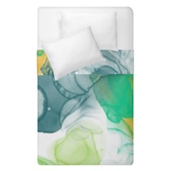 Orange And Green Alcohol Ink  Duvet Cover Double Side (single Size) by Dazzleway