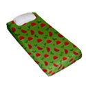 Juicy Slices Of Watermelon On A Green Background Fitted Sheet (Single Size) View2