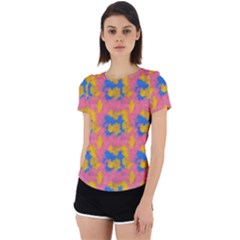 Abstract Painting Back Cut Out Sport Tee by SychEva