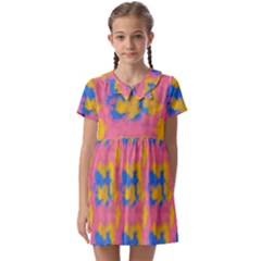 Abstract Painting Kids  Asymmetric Collar Dress by SychEva