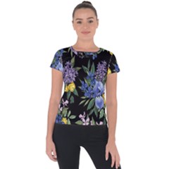 Floral Short Sleeve Sports Top  by Sparkle