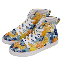 Floral Men s Hi-top Skate Sneakers by Sparkle