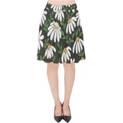 Floral Velvet High Waist Skirt by Sparkle