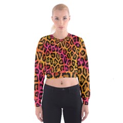 Leopard Print Cropped Sweatshirt
