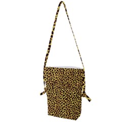 Fur-leopard 2 Folding Shoulder Bag by skindeep