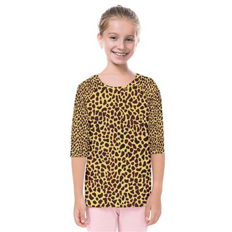 Fur-leopard 2 Kids  Quarter Sleeve Raglan Tee by skindeep