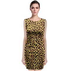 Fur-leopard 2 Sleeveless Velvet Midi Dress by skindeep