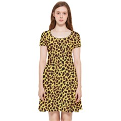 Fur-leopard 2 Inside Out Cap Sleeve Dress by skindeep