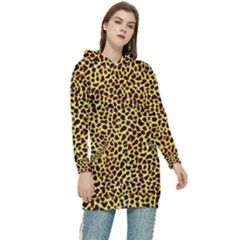 Fur-leopard 2 Women s Long Oversized Pullover Hoodie by skindeep