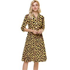 Fur-leopard 2 Classy Knee Length Dress by skindeep