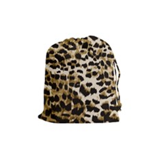 Leopard-print 2 Drawstring Pouch (medium) by skindeep