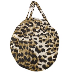 Leopard-print 2 Giant Round Zipper Tote by skindeep