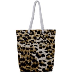 Leopard-print 2 Full Print Rope Handle Tote (small) by skindeep