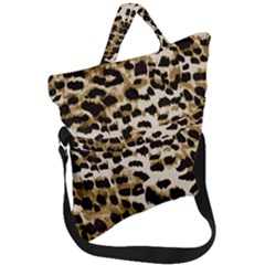 Leopard-print 2 Fold Over Handle Tote Bag by skindeep