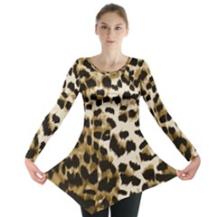 Leopard-print 2 Long Sleeve Tunic  by skindeep