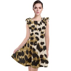 Leopard-print 2 Tie Up Tunic Dress by skindeep